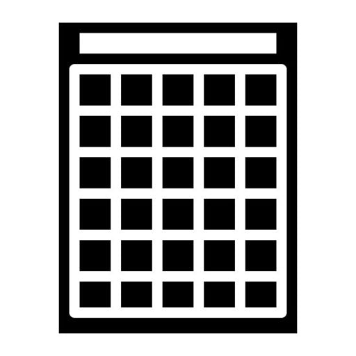 Bingo Glyph Icon