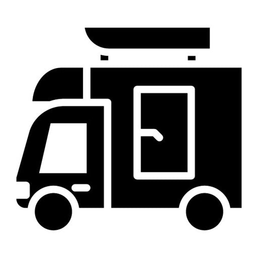 Camper Glyph Icon