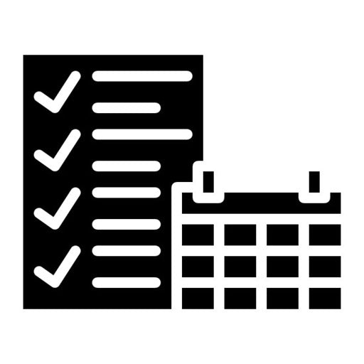 Daily Tasks Glyph Icon