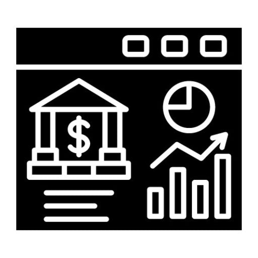 Website Analytics Glyph Icon