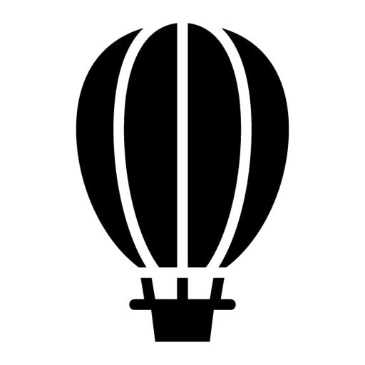 Hot Air Ballooning Glyph Icon