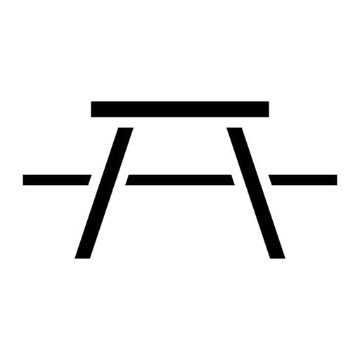 Picnic Table Glyph Icon | Trekking