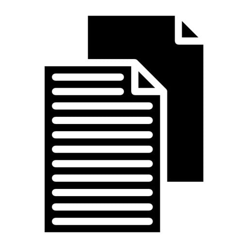 Two Pages Glyph Icon