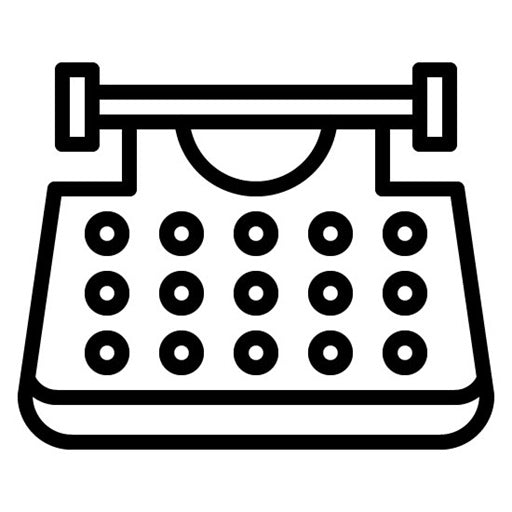 Typewriter Without Paper Icon