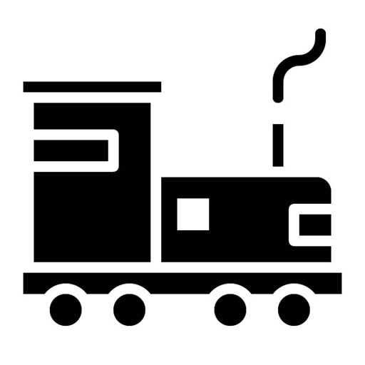 Steam Engine Glyph Icon