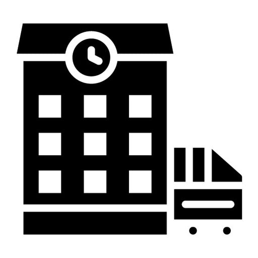 Train Station Glyph Icon | Railway