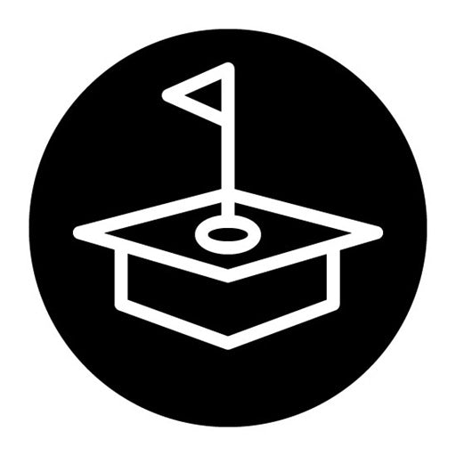 Golf Academy Glyph Icon