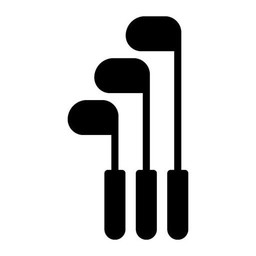 Golf Clubs Glyph Icon