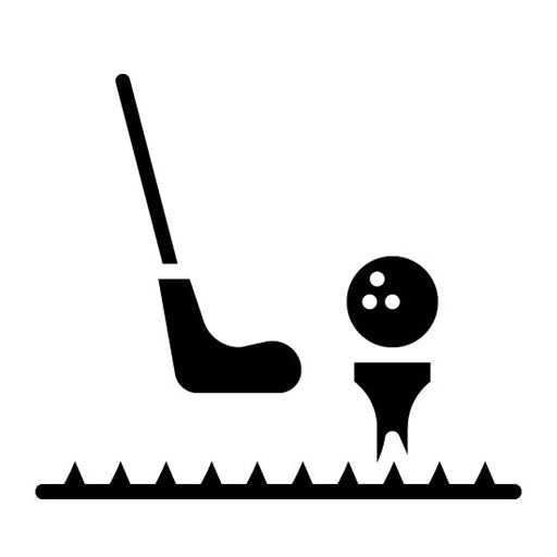 Golf Range Glyph Icon
