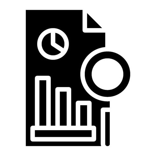 Analysis Glyph Icon | Supply Chain