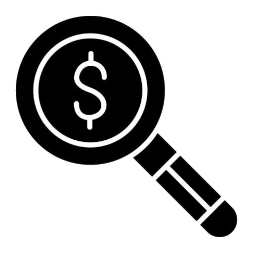 Money Forensics Glyph Icon