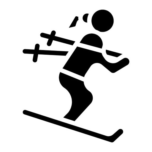 Skier Female Glyph Icon