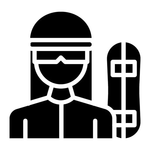 Snowboarder Female Glyph Icon