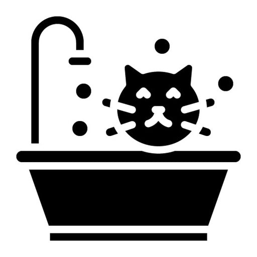 Cat Grooming Glyph Icon