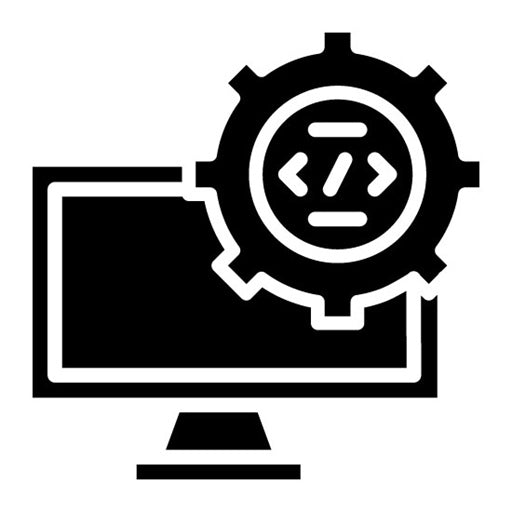 Custom Code Implementation Glyph Icon