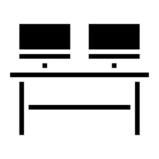 Dual Monitors Glyph Icon