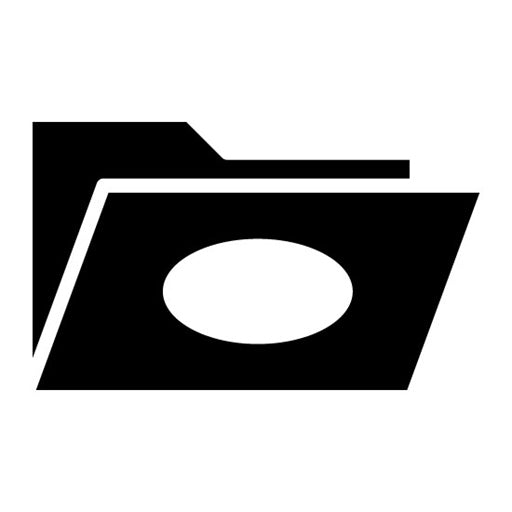Opened Folder Glyph Icon