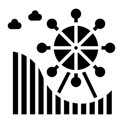 Theme Park Glyph Icon