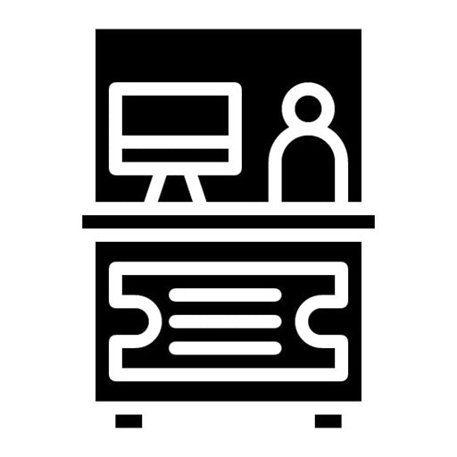 Ticket Counter Glyph Icon | Water Park