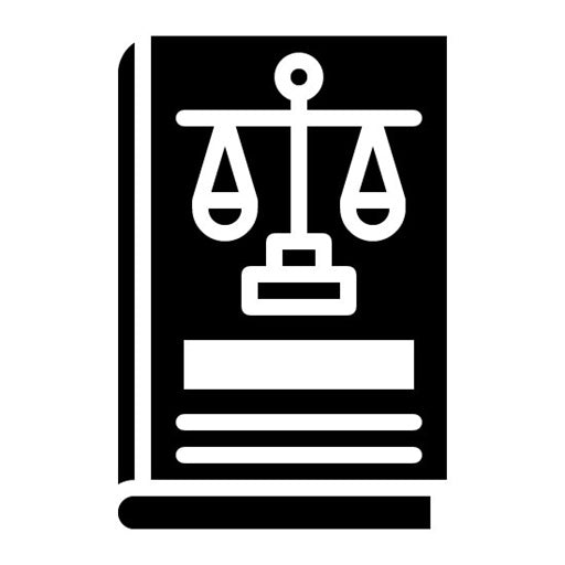 Law Book Glyph Icon | Human Rights