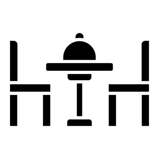 Dinner Table Glyph Icon | Restaurant