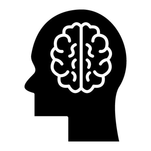 Brain Glyph Icon | Mental Health