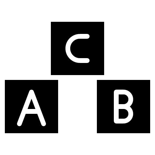Alphabet Blocks Glyph Icon