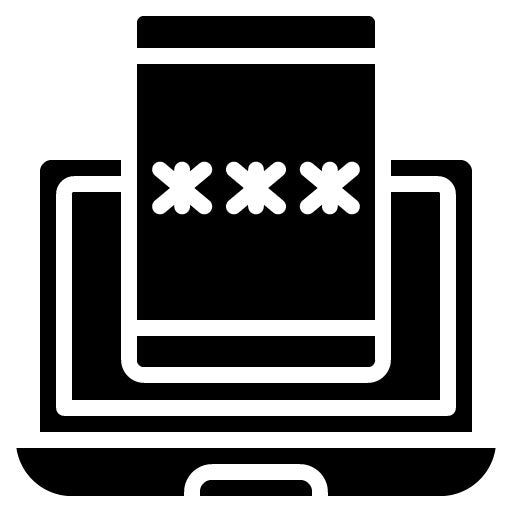 Two Factor Authentication Glyph Icon | Safe Payment