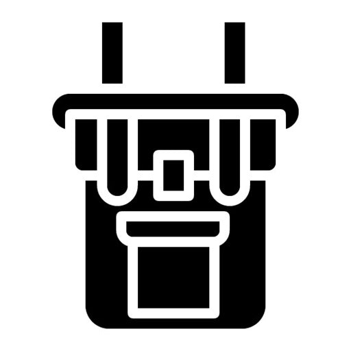 Climbing Backpack Glyph Icon