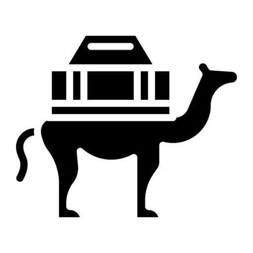 Camel Caravan Glyph Icon