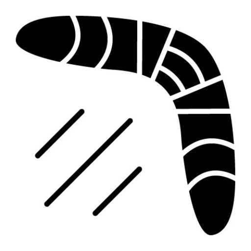 Boomerang Glyph Icon | History
