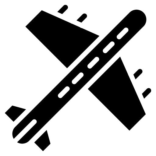 Commercial Plane Glyph Icon