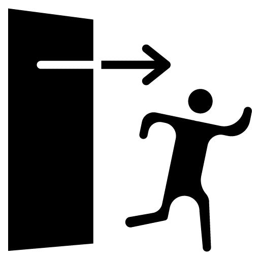 Emergency Exit Glyph Icon