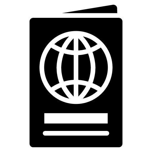 Passport Glyph Icon | Airplane