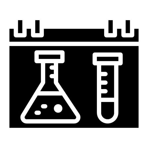 Lab Calendar Glyph Icon