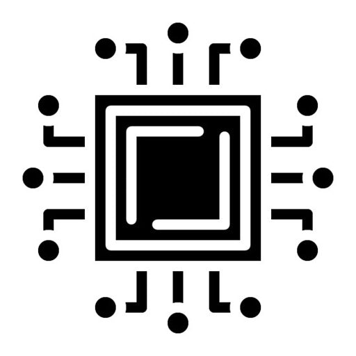 Microchip Glyph Icon | Virtual Lab