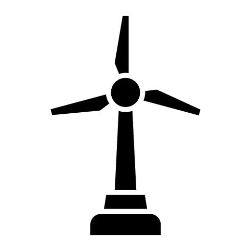 Wind Power Glyph Icon