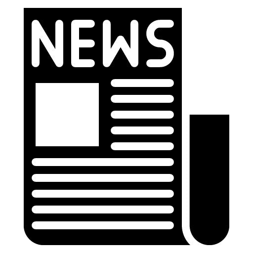 Newspaper Glyph Icon | Press Freedom Day