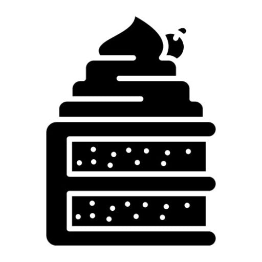 Sponge Cake Glyph Icon