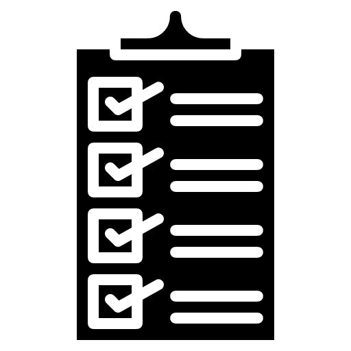Checklist Glyph Icon | Compilance and Regulation