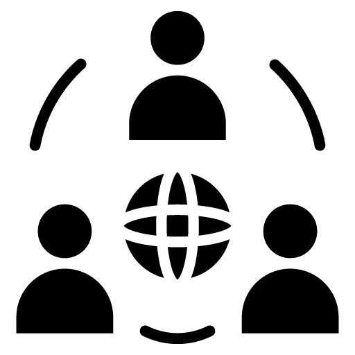 Collaboration Glyph Icon | International Relations