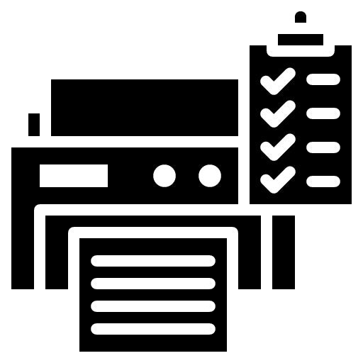 Print Queue Glyph Icon
