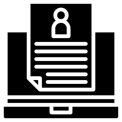 Resume Glyph Icon | 3d Printing
