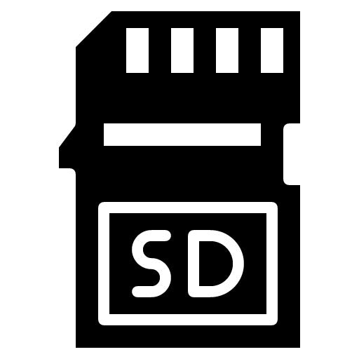 SD Card Glyph Icon
