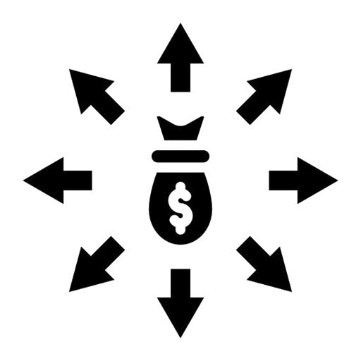 Expense Tracking Glyph Icon