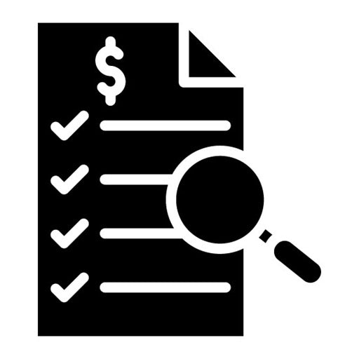 Tax Evaluation Glyph Icon