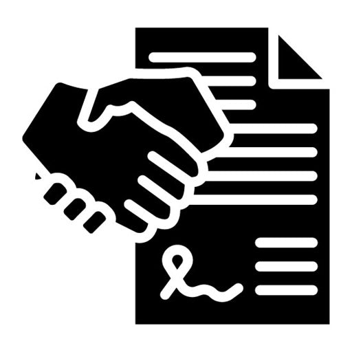 Client Agreement Glyph Icon