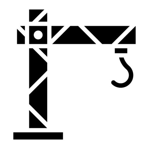 Construction Crane Glyph Icon