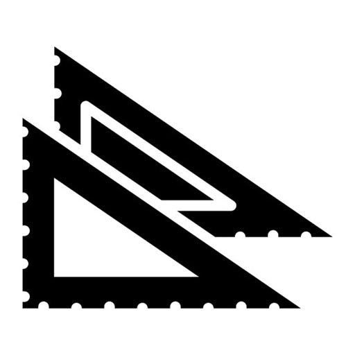Drafting Triangle Glyph Icon