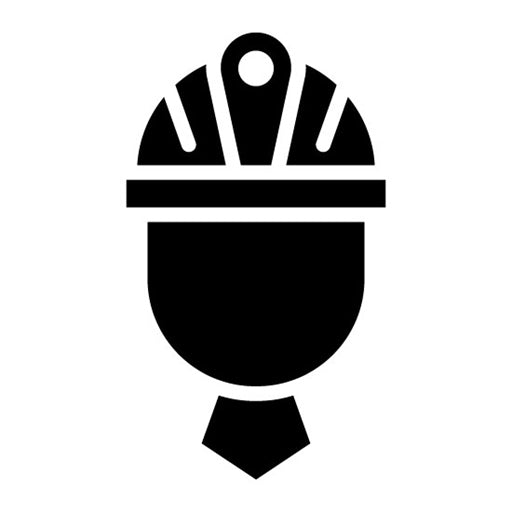 Engineer Cap Glyph Icon